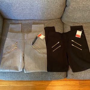 NWT 2 pairs of Zipper Detail Ponte Leggings
